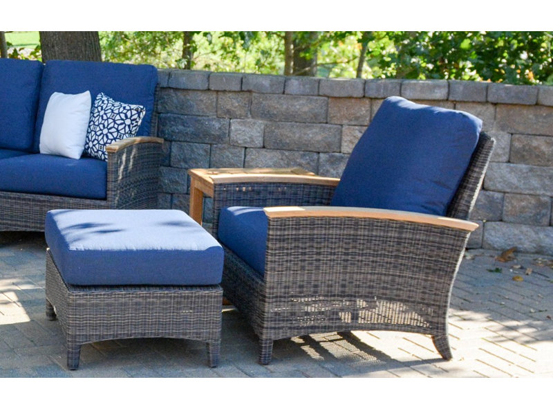 Bella Outdoor 5 - Piece Teak Conversation Set, Cast Charcoal