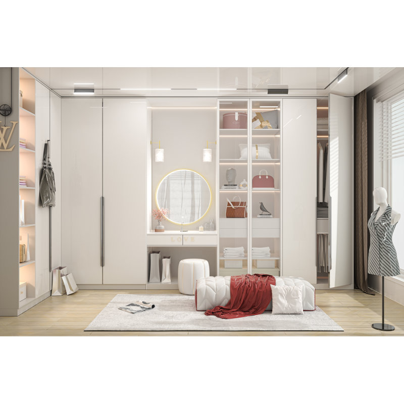 Fantina Round 3 Color Adjustable LED Metal Framed Wall Mirror with Anti-fog, Gold, 24" x 24"