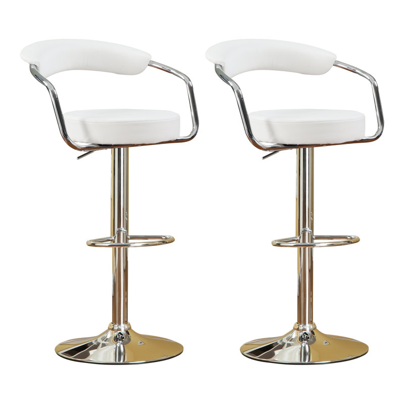 Tabourets de bar, Blanc / Blanc