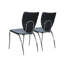 Chaise d'appoint empilable noire Jevgeniy