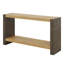 Console avec menuiserie à queue d'aronde et tablette inférieure, tables de canapé industrielles rétro avec placage de bois vieilli