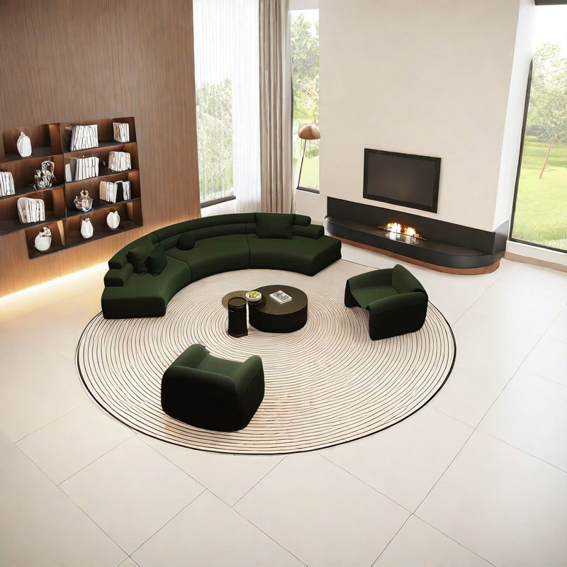 Semi-circular curved light luxury negotiation sofa