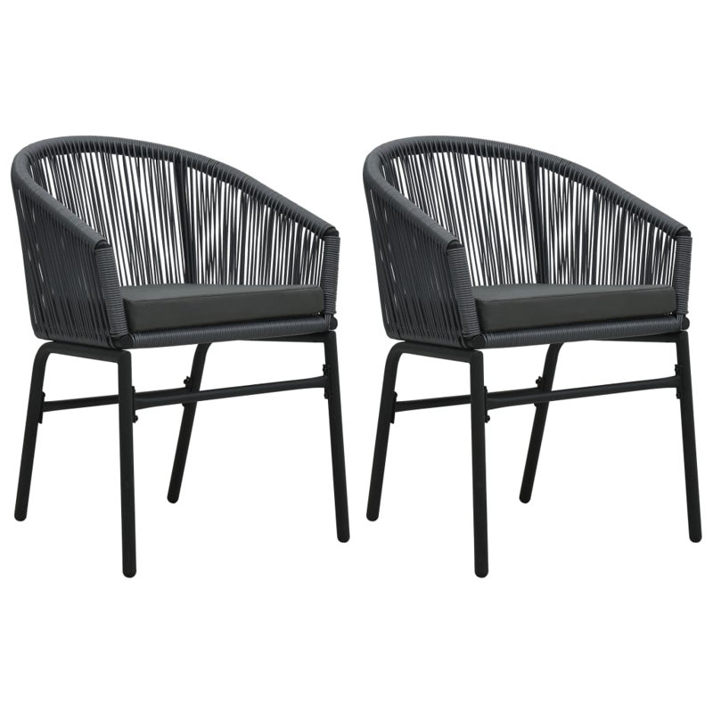 Klingensmith Patio Chair with Cushions, Gray Frame/Gray Cushion