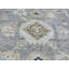 Tapis décoratif en laine de conception unique noué à la main gris/blanc 7 pi 7 po x 9 pi 10 po Corentin