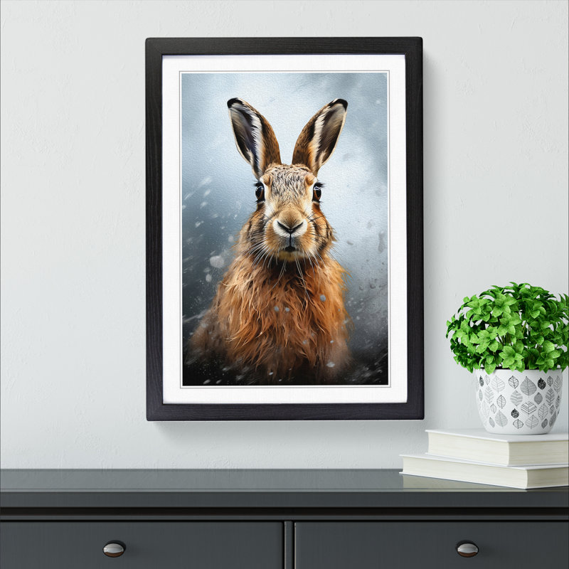 Hare Digital No.2 - Framed Print, 34cmH x 25cmW