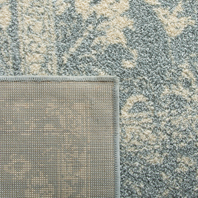 Nuss Oriental Slate/Ivory Area Rug, Rectangle 12' x 18'