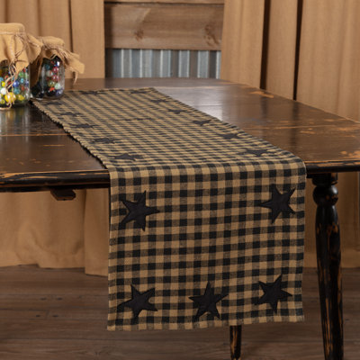 Deuxville Checkered 100% Cotton Table Runner