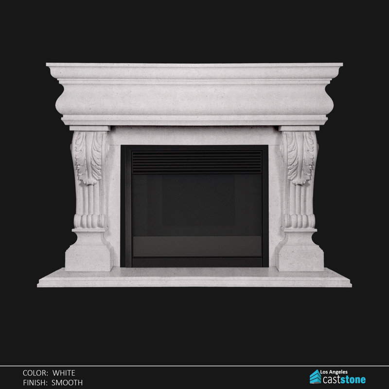 Narat Fireplace Surround, White Smooth