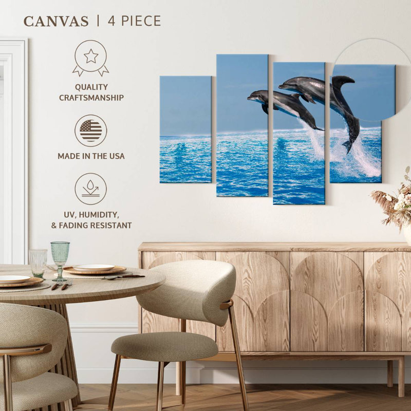 Brampt Two Leaping Dolphins, 48" H x 75" W
