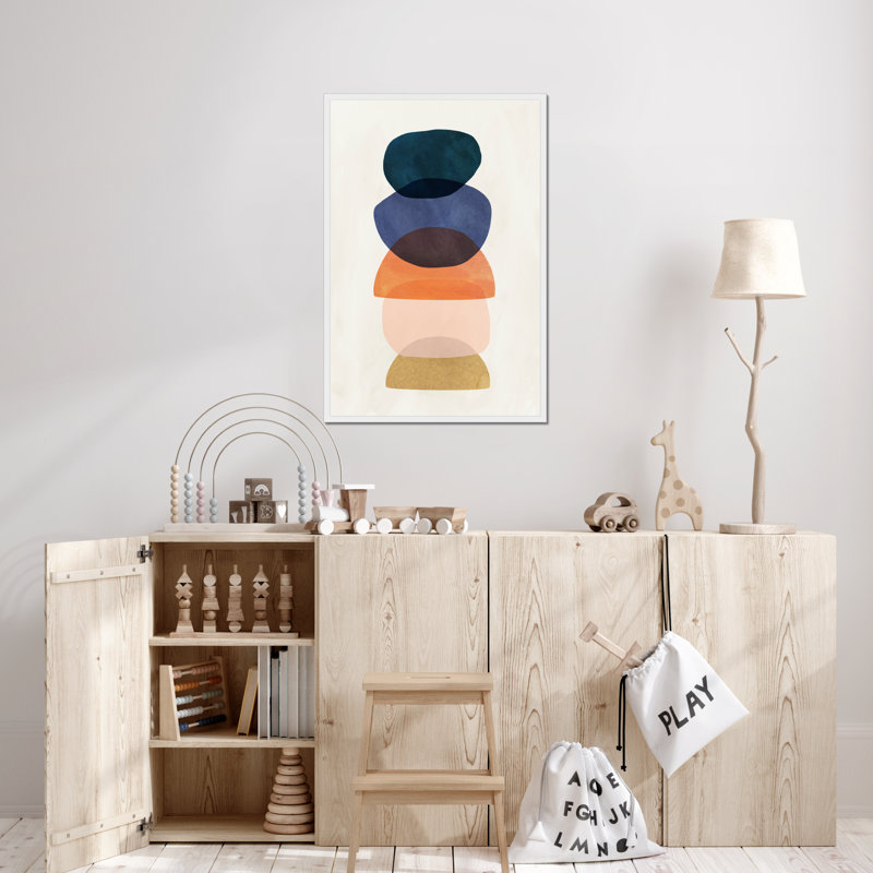 Mod Pods I by Victoria Borges - Painting, 95cm H x 65cm W, White Framed Paper Print