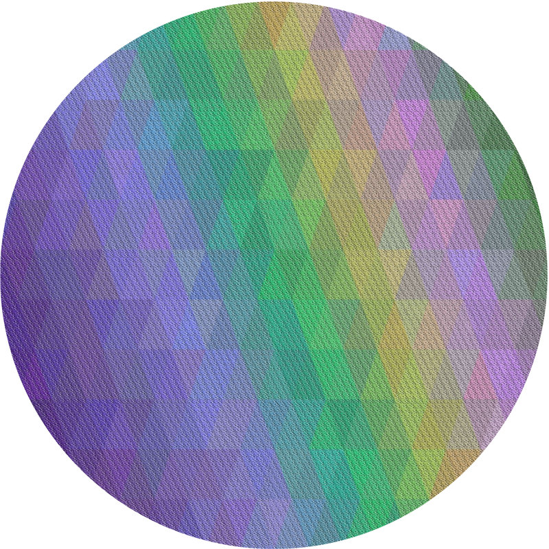 Tapis 100% à motif lavable à la machine 147, Rond 8 pi