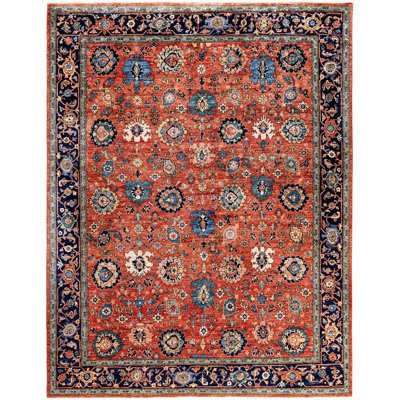 Raines One-of-a-Kind Hand-Knotted Area Rug - Orange, 8' 0" x 10' 1"
