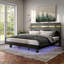 Lit plateforme Clemson avec éclairage sous le lit-108258833-108258832
