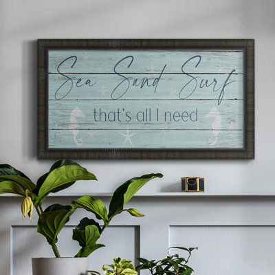 " Sea, Sand, Surf " Textual Art Print