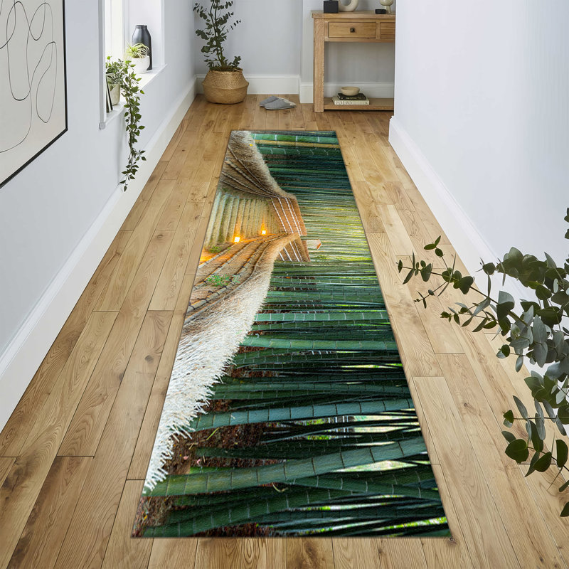Handcrafted Floral Design Soft Pile Printed Rug Enhances the Aesthetic Appeal of Your Living Space, Rectangle 3'3" x 4'11"