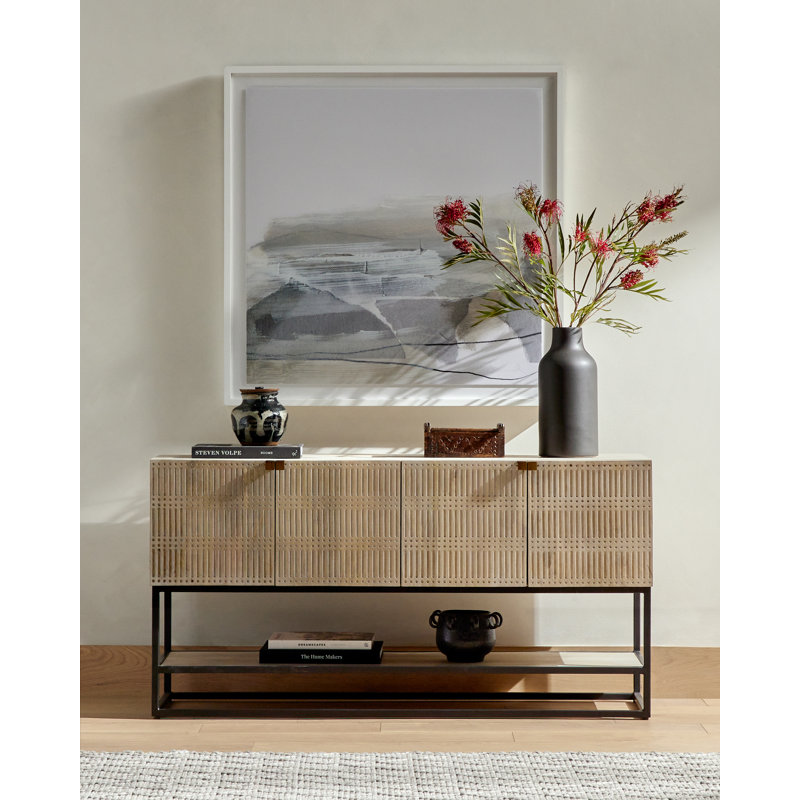 Kelby 56'' W Solid Wood Console Table, Natural