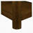 Rectangular End Table with Storage Shelf and Wood Legs-730782977
