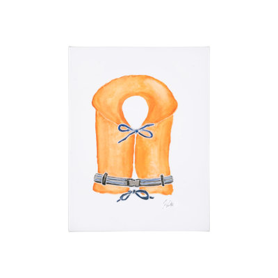 Lifejacket II a Hand Embelished Textured Canvas