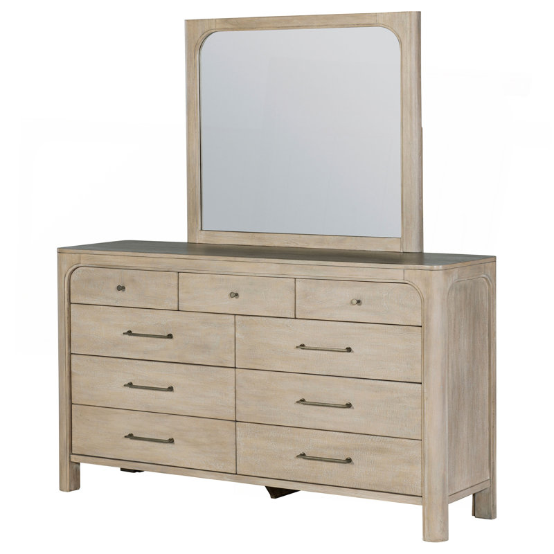 Commode 9 tiroirs avec miroir Flores