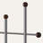 Freestanding Coat Rack With Stainless Steel Double Rods & Marble Base & Solid Wood End-2031975258