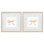 Ensemble de 2 impressions encadrées sous verre Bows and Stripes, design par Patricia Pinto