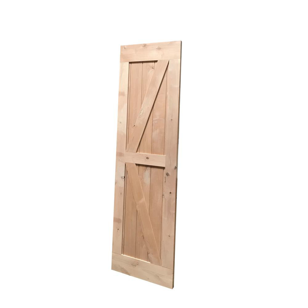 Paneled Wood Unfinished Barn Door slab Lubann 