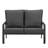 53.15'' Wide Straight Aluminum Loveseat with Cushions-1740982076