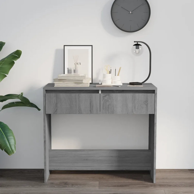 Isaish Console Table, 76.5cm H x 89cm W x 41cm D, Grey Sonoma
