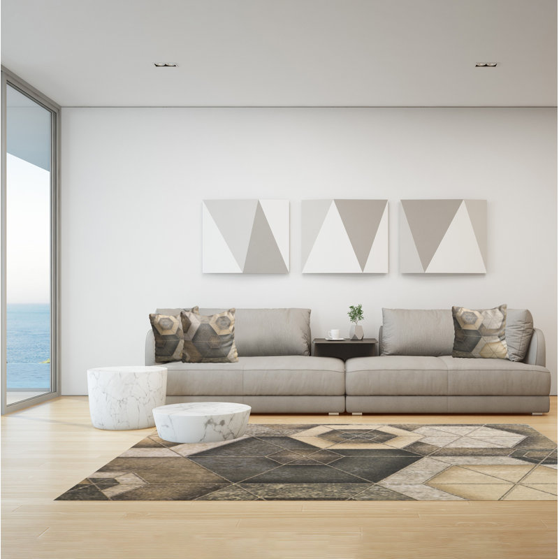 Armina Geometric Indoor / Outdoor Area Rug, Rectangle 140 x 200cm