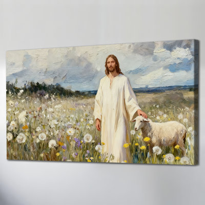Reproduction d'art encadrée sur toile, "Peaceful Landscape", reproduction d'art encadrée, 20 x 40 pouces