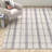 Louisa Plaid Handmade Flatweave Light Gray/Oatmeal/Gray Area Rug-1631941939