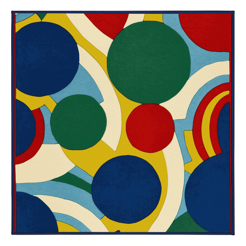 Energetic Jig Rug, Square 8'