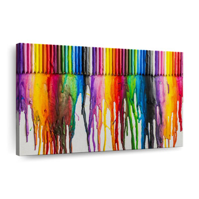 Melting Crayon Canvas Print