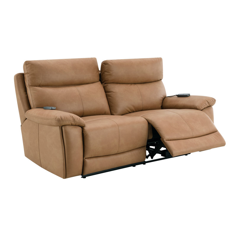 Canapé Aire Brown Power Motion avec appui-tête réglable pour le salon, 2 Seat