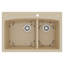 Ensemble d'évier de cuisine à double cuve à montage sur le dessus 60/40 Karran Quartz 33 "X 22"-50597883