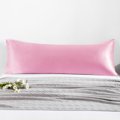 1 taie d'oreiller pour le corps, taies d'oreiller luxueuses en satin avec fermeture à enveloppe - NTBAY