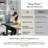 Tall 5 Shelf Bookcase in Antique White-296965712