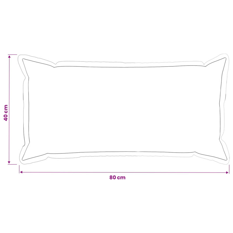 Dark Grey Cushion Cover, Rectangle 40cm H x 80cm W, Dark Grey