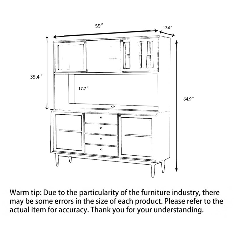 Buffet moderne simple à grande capacité multifonctionnel