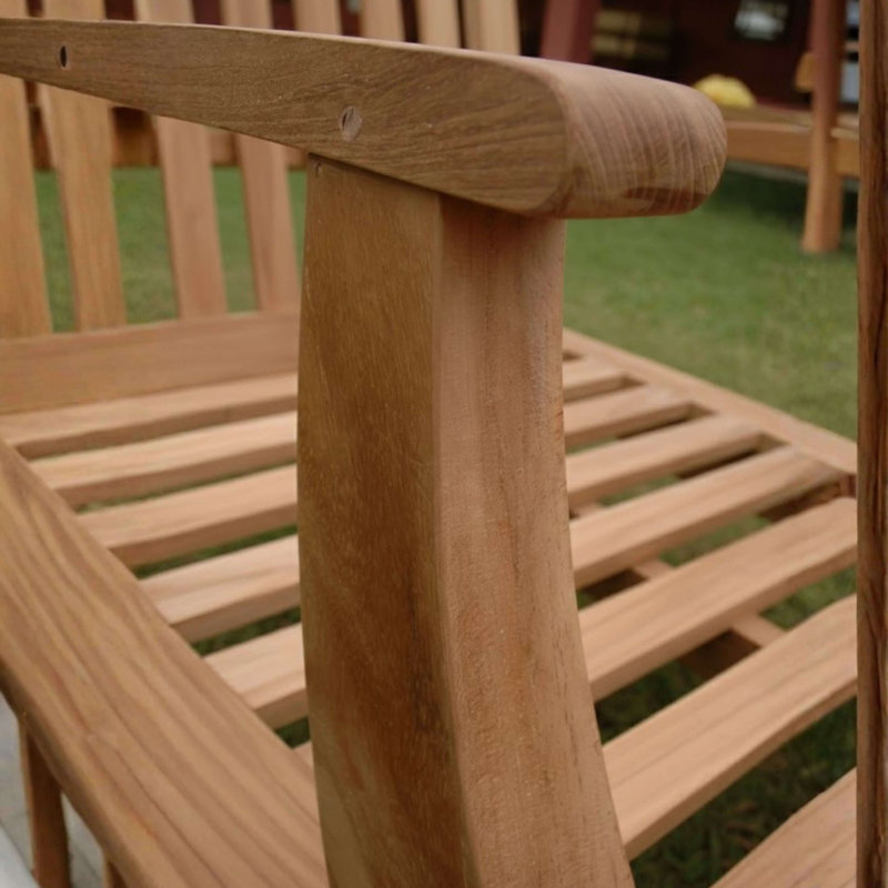 Brianna Outdoor Teak Lounge Chair, Without Cushion