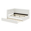Lit plateforme tapissier avec ports USB et ceinture à DEL, avec lit gigogne-123007610