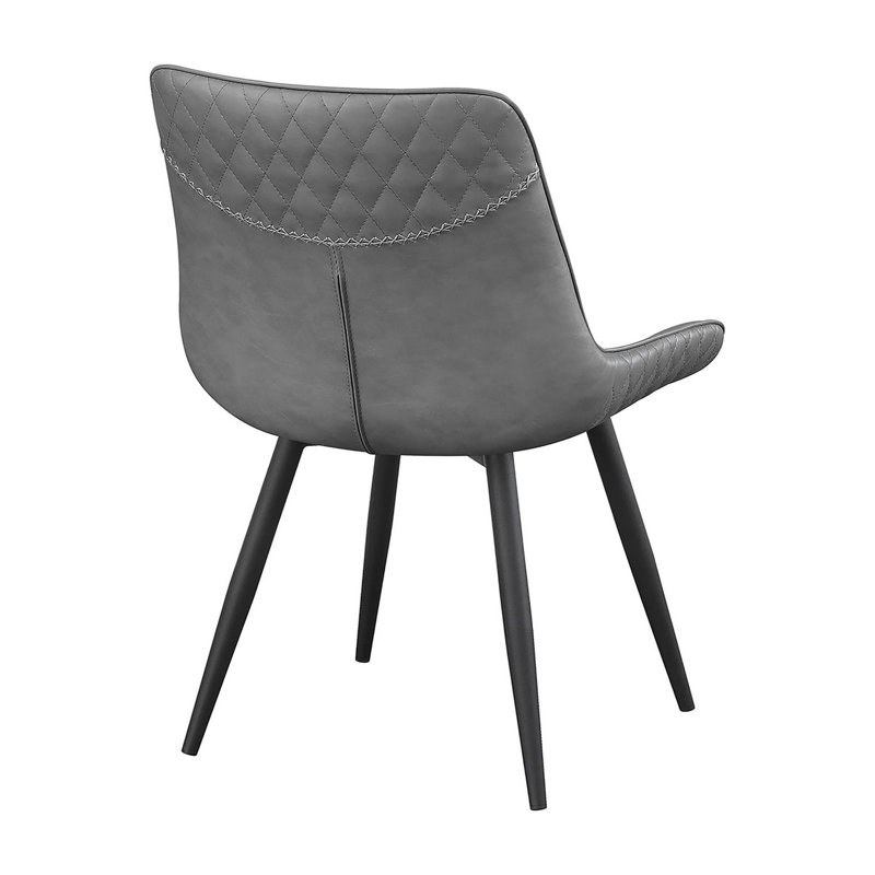 Chaise d'appoint capitonnée Larren en gris