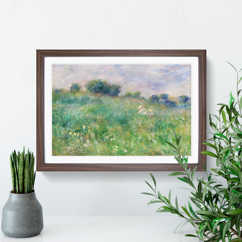 Meadow by Pierre-Auguste Renoir - Framed Print, 48cm H x 65cm W x 2cm D, Walnut Framed