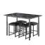 Ensemble de table de salle à manger 5 pièces avec tabouret pour 4 personnes-1635507666