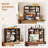 Desktop Bookshelf Desk Storage Hutch With 7 Open Cubbies & 3 Adjustable Shelves-1974599766