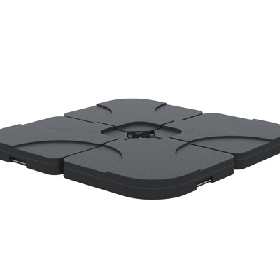 4 porte-parapluies en porte-à-faux, capacité de 158 lb, noir, solide support extérieur, protection contre les intempéries, bec pratique, poignée de transport 4 pièces pour patio robuste, facile à remplir et transportable