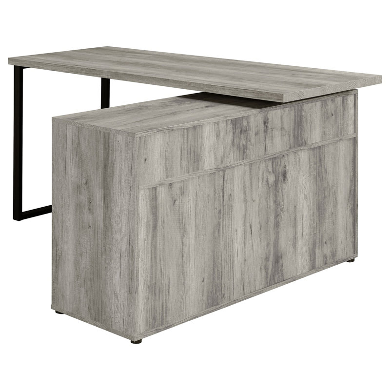 Bureau en L avec rangement Corrado Driftwood