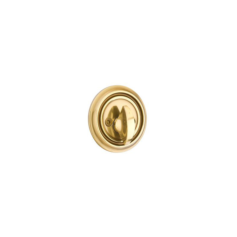 Regular Single Sided Deadbolt Polished Nickel Lifetime Finish, French Antique Brass