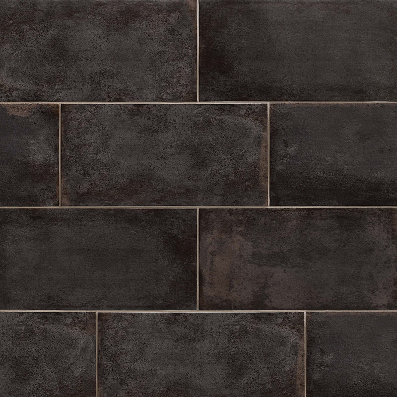 Carreau de porcelaine pour mur et plancher 9 po x 18 po Vivace, Caviar