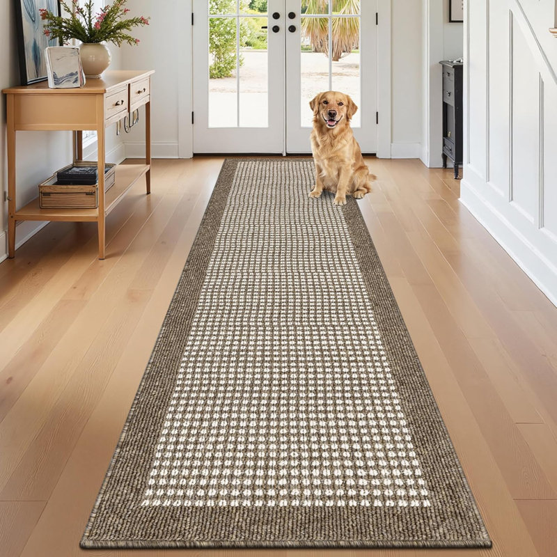 Area Rug, Brown, Runner 2' x 10'